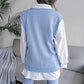 European And American Hollowed Out Twist V-neck Knitted Vest Sweater