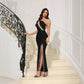 Handmade Drill Chain Backless Dress Bandage One-piece Dress