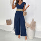 Lace V-neck Stitching Women's Jumpsuit