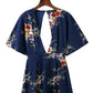 Combinaison dos nu sexy à imprimé floral, style rétro européen et américain