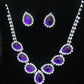 The New Bride Jewelry Color Diamond Earrings Necklace Fashion Necklace Set Can Be Customized