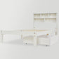 Bed With Shelves, White Wooden Storage Bed, Underbed Drawer - 3FT Single 90 X 190 Cm Frame Only