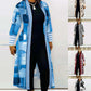 Manteau à manches longues et coutures amples pour les déplacements