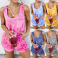 Combinaison short skinny à dégradé de couleurs pour femme