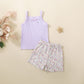 Infant Multi-color Sling Romper Floral Shorts