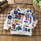 Cotton Boys And Girls Long Sleeve T-shirt Unlined Top