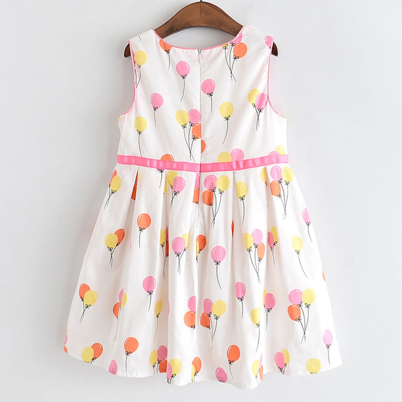 Girls' round neck sleeveless vest skirt