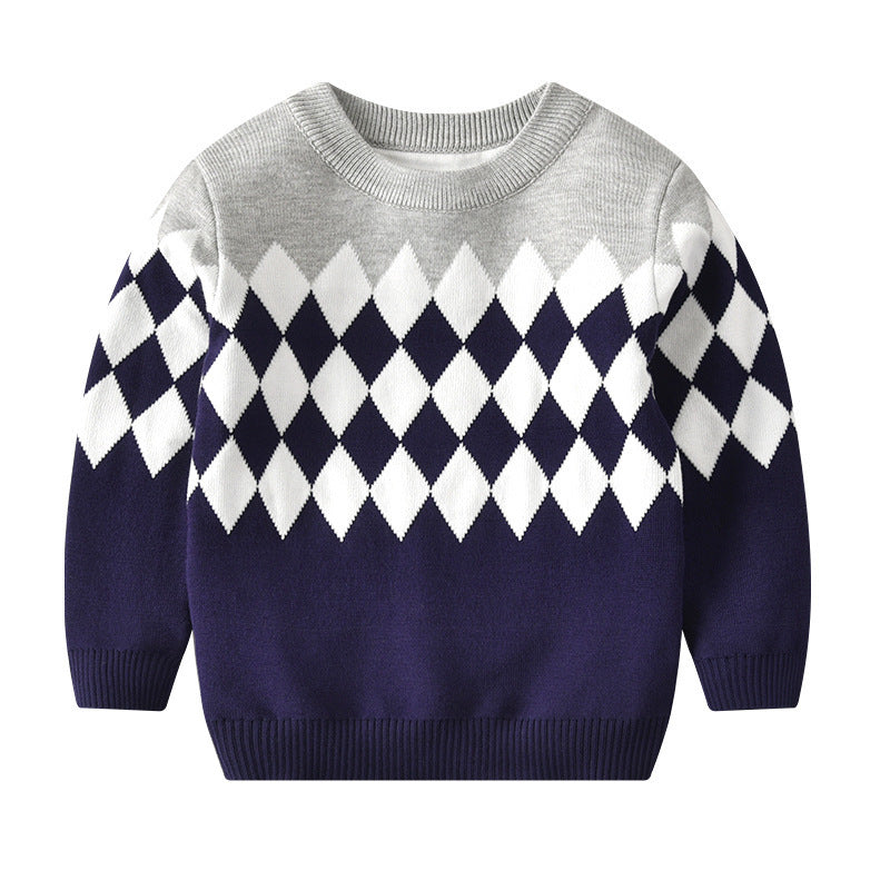 Trendy Children's Sweater Double Layer Thickening