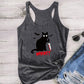 Gilet imprimé gothique avec couteau et chauve-souris