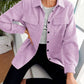 Corduroy Shirt Lapel Long Sleeve Loose