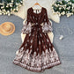 Women's Court-Style Printed Minimalist Lace-Up Dress