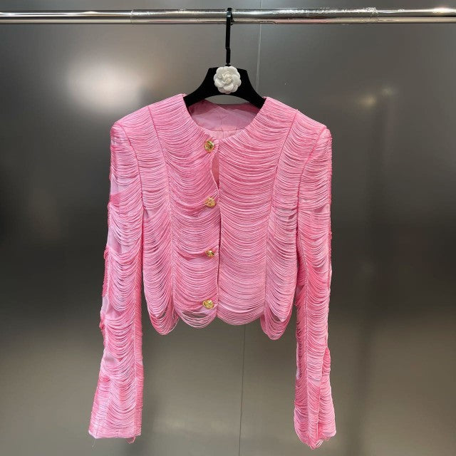 Ladies Fashion Stitching Three-dimensional Jacket Trend