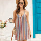 Robe nuisette à rayures pour femme