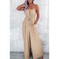 Women's Loose Pockets Suspender Jumpsuit