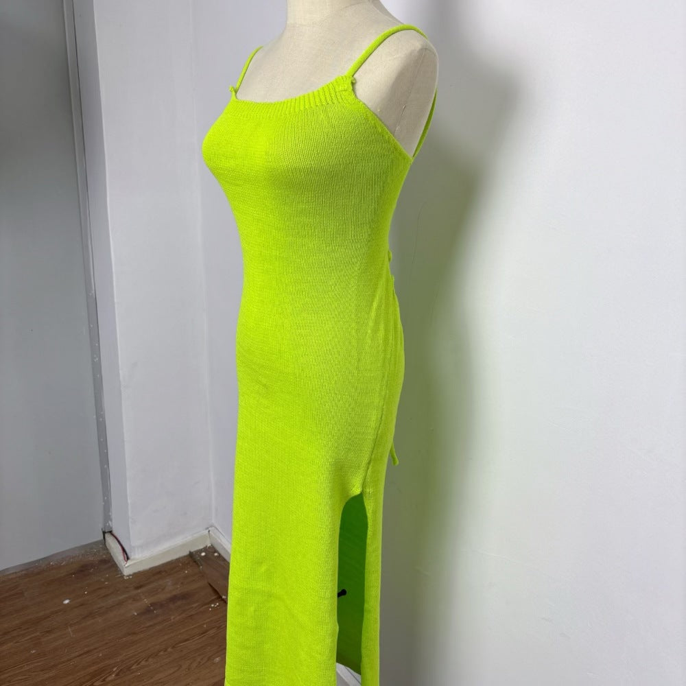 New Women's Summer Bare Back Tied Dress