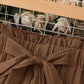 Women's Casual Solid Color Straight Wide-Leg Pants With Belt