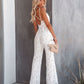 Summer Temperament Women's Lace Jumpsuit Mid-Waist Casual Pants