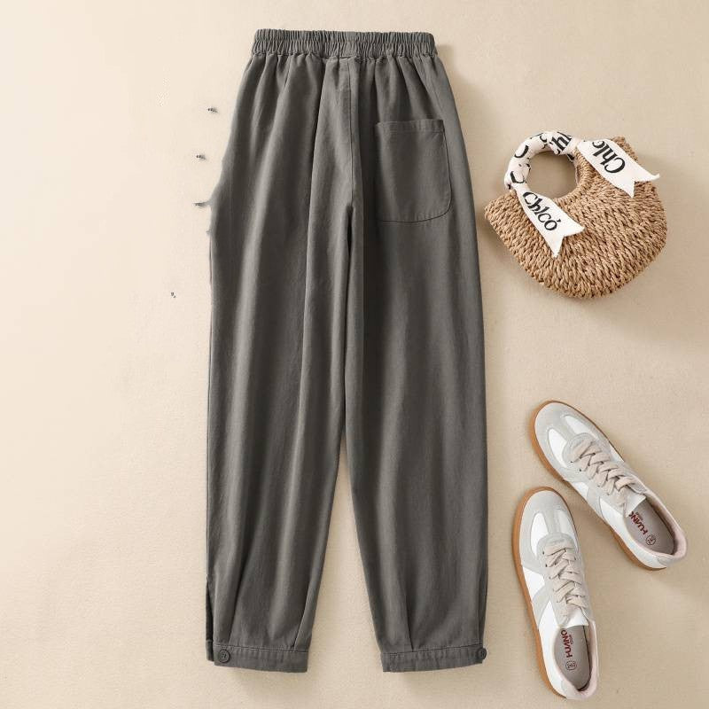 Pantalon large amincissant grande taille automne et hiver