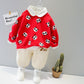 Ensemble deux pièces pour enfant, haut et pantalon imprimé dessin animé, automne