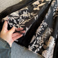 Heavy Industry Embroidered Flowers Ostrich Fur Lace Dress