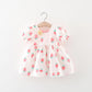 Girls' Fashion Casual Short-sleeved Printed Dress