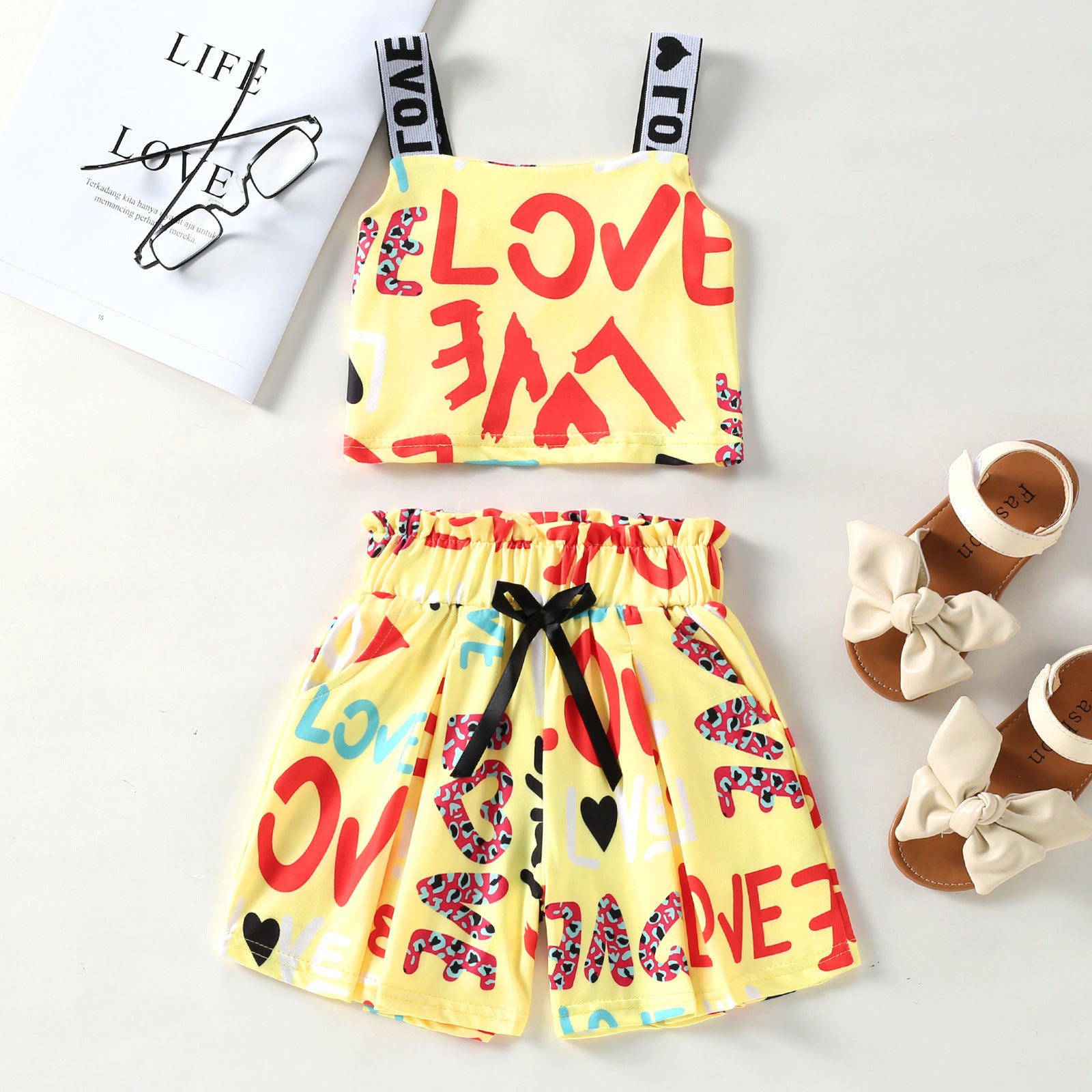 Hatless Cartoon Skirt Set Leggings Spring