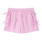 Bowknot Decoration Striped Top Casual Shorts