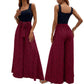 Pantalon amincissant cintré à pois colorés pour femme
