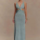 Twisted Vest Gold And Silver Wire Spring And Summer V-neck Dress