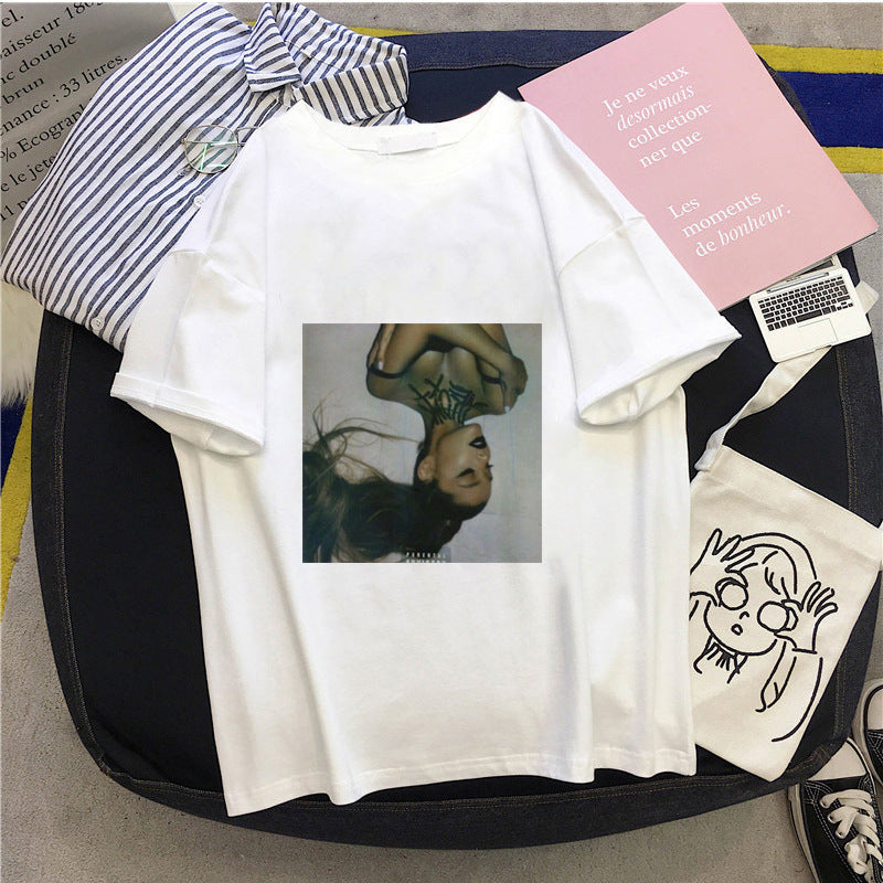 Printing Women's Slim-fit Short-sleeved T-shirt