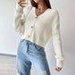 Women's Loose Long Sleeve Knitted Coat Solid Color Breasted Casual