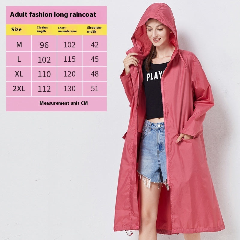 Raincoat Mid-length Windproof Outdoor Poncho Tide