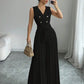 Suit Collar Bow Tie Belted Waist Pleated Jumpsuit