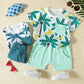 Ensemble t-shirt et short imprimé forêt tropicale style sport