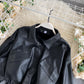 Veste ample en cuir style rétro coréen