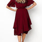 An Irregular Waist Short-sleeved Dress