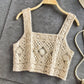 Crochet All-match Short Sling Students Wear A Small Vest