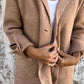 Lapel Single Breasted Cardigan With Pockets Fashion Color Solid Mid-Length Outwear Coat Womens Clothing