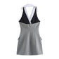Double Breasted Sleeveless Hanging Collar Dress