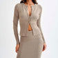 Knitted Sweater Turn Waist Mid-length Dress Set