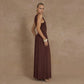 Sleeveless Pleated Slim Solid Color Dress