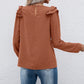 Dot Jacquard Long-sleeved Round Neck Pullover Shirt