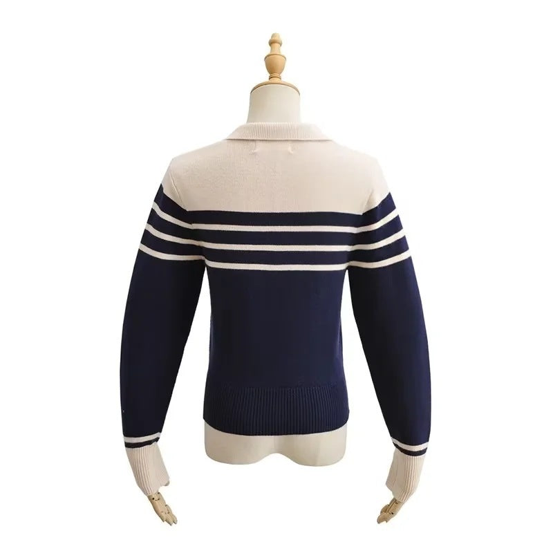 Pull en tricot à manches longues pour femme