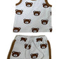 Ensemble deux pièces haut et pantalon imprimé bébé ours