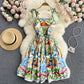 Women's Slim Design Printed Sling Dress