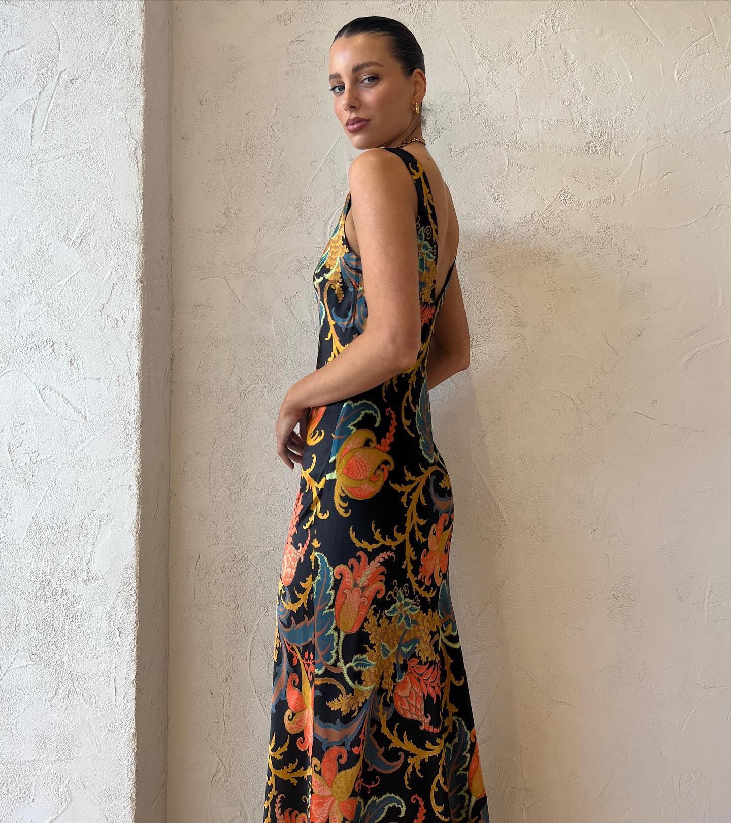 Robe longue imprimée sexy à la mode