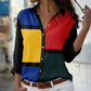 Women's Printed Geometric Shirt Without Chest Pocket