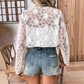 European And American Style Lace Jacquard Thin Short Slimming Coat Top For Women
