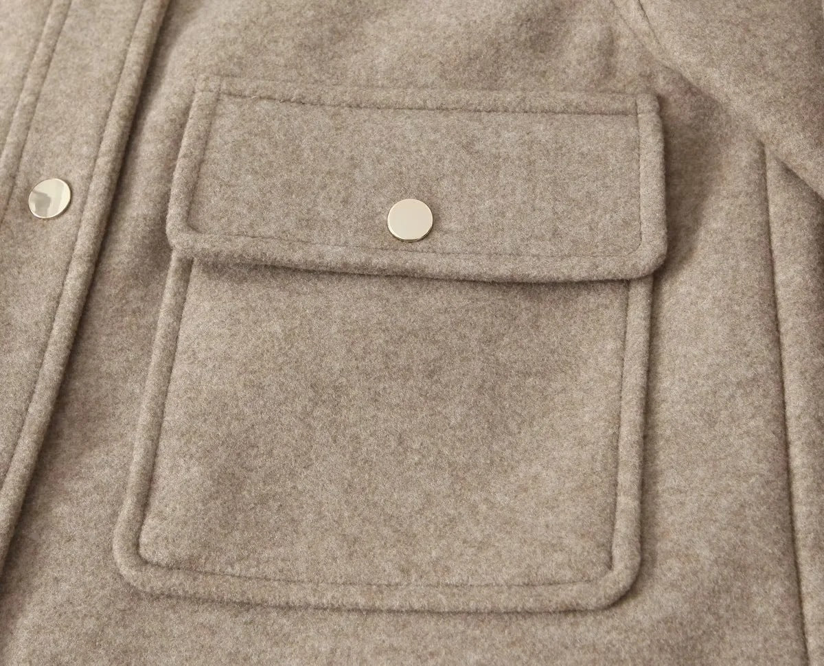 Veste courte douce et décontractée pour femme