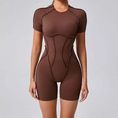 Backless Short Sleeve One-piece